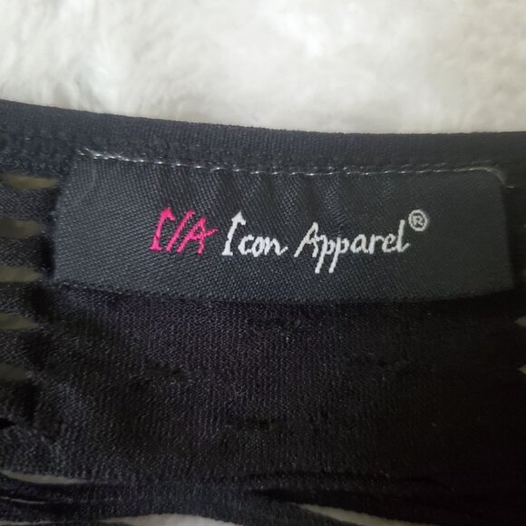 Womens Mini dress see through no label but fits like XS to Small black color - Picture 5 of 8